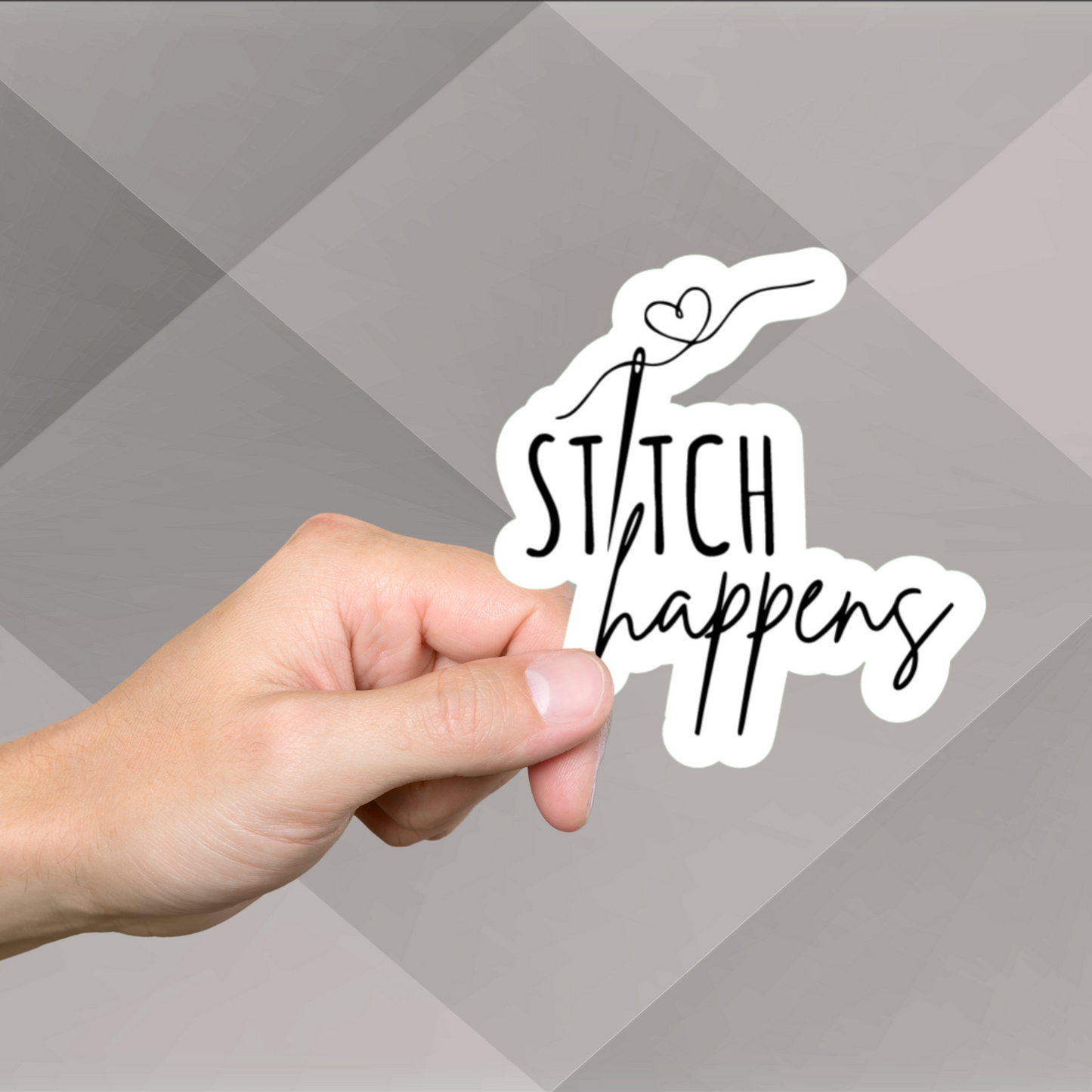 Sewing Sticker Stitch Happens | Fun Sewing Sticker | Sewing Stickers