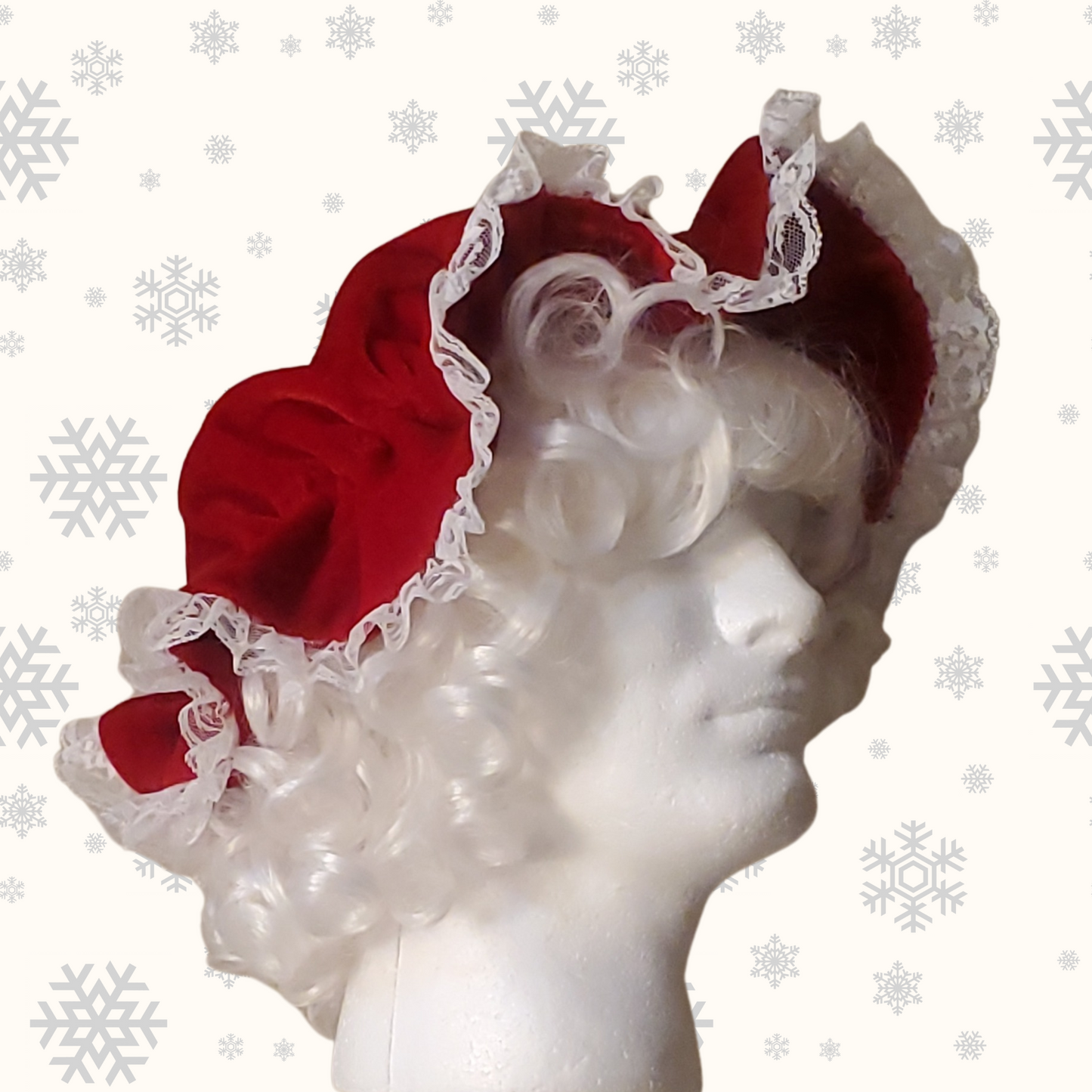 Mrs Claus Hat Sewing Pattern | Mop Cap Sewing Pattern | DIY Mrs Claus Hat PDF Pattern