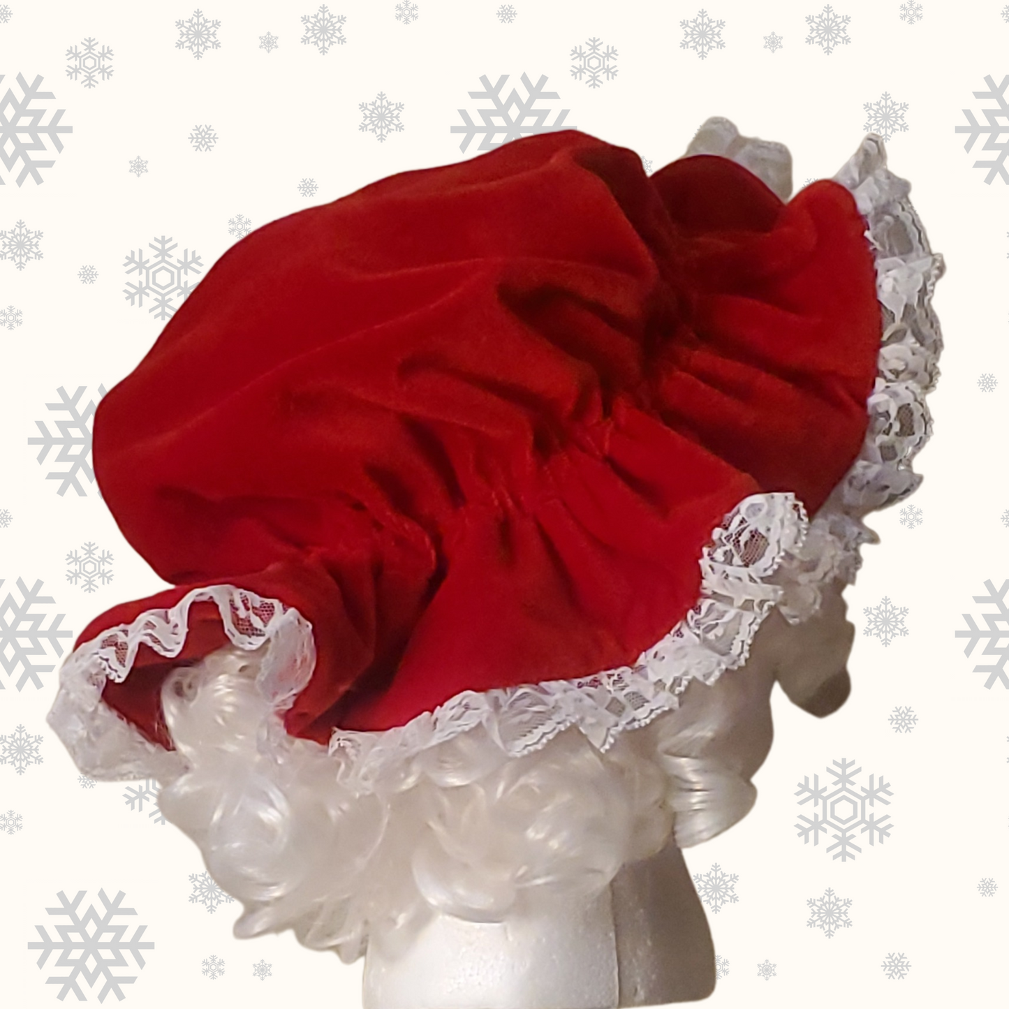 Mrs Claus Hat Sewing Pattern | Mop Cap Sewing Pattern | DIY Mrs Claus Hat PDF Pattern