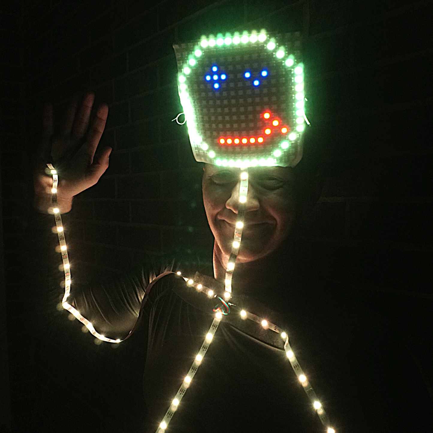 Stick Figure Costume | Light-up Stick Figure Costume | Halloween Costume | Light-up Halloween Costume | DIY Stick Figure Halloween Costume