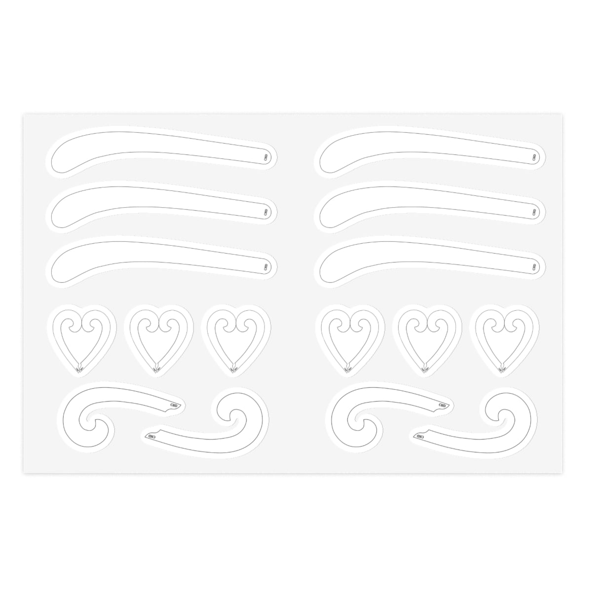 French Curve Sticker Sheets